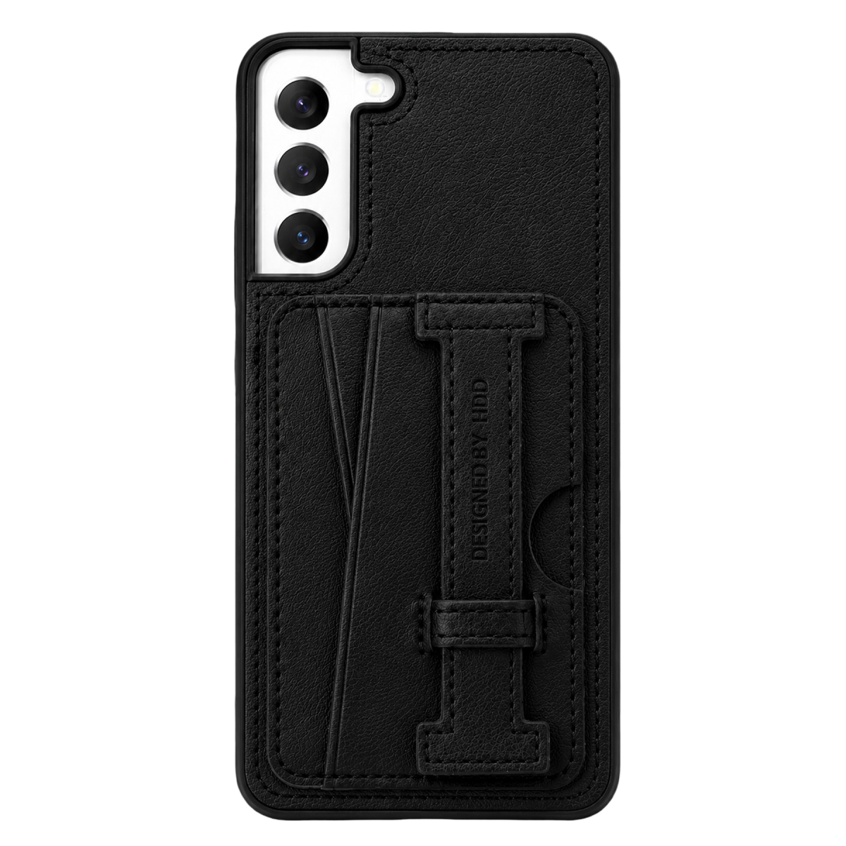 HDD Samsung Galaxy S22 Plus Kılıf HD Deri Kartvizitli Kapak - Siyah